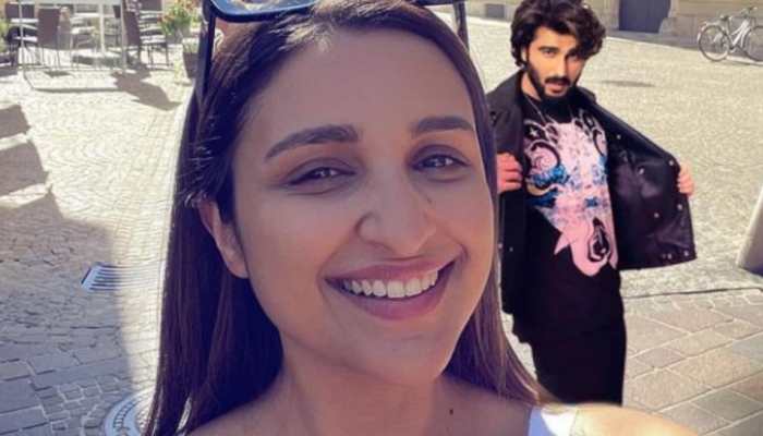 On Parineeti Chopra&#039;s birthday, Arjun Kapoor photoshops himself in her travel pics!