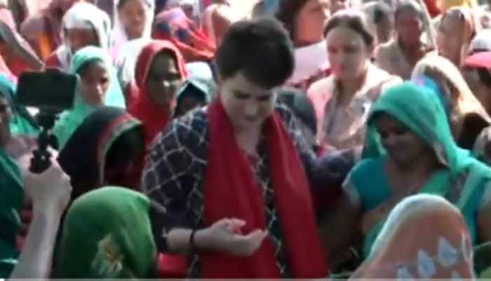 With eye on women votes, Priyanka Gandhi interacts with female farmers in UP’s Barabanki 