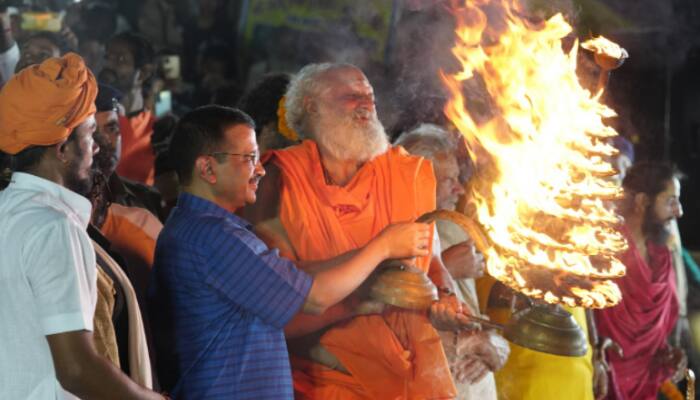 AAP National Convenor Arvind Kejriwal seeks blessings from ‘Maa Sarayu’ for peace and prosperity of the country