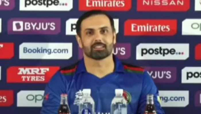 Afghanistan skipper Nabi says, ‘5 minute mei meri English khatam ho jayegi’ during press conference, video goes VIRAL