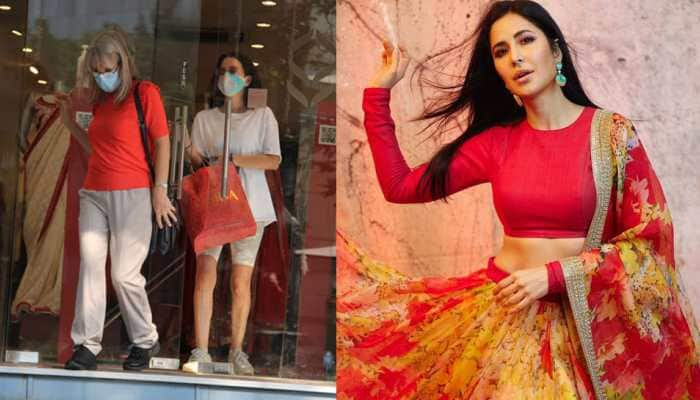 Katrina Kaif-Vicky Kaushal wedding: Amid rumours, actress&#039;s mom and sister Isabelle spotted shopping Indian wear - In Pics