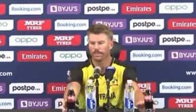 T20 World Cup: Warner does a Ronaldo, removes Coca-Cola bottle at press conference - Watch 
