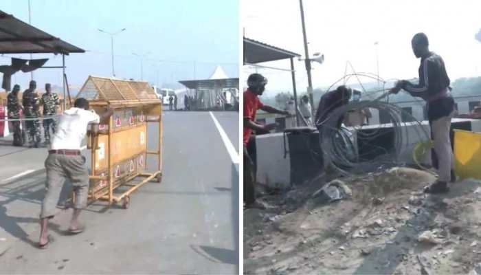 Delhi Police removes barricades from Tikri, Ghazipur borders at farmers’ protest sites