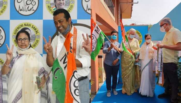 Nafisa Ali, Leander Paes join TMC in Goa in presence of party supremo Mamata Banerjee