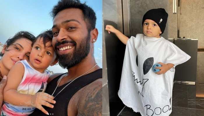 Halloween 2021: Hardik Pandya, Natasa Stankovic&#039;s son dresses up as the cutest ghost ever!