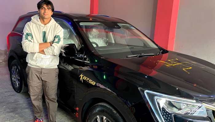 Neeraj Chopra receives Mahindra XUV700 Javelin Gold Edition custom-made to celebrate his Olympics medal