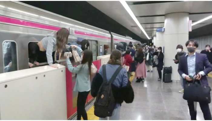 Man arrested for stabbing 10, trying to start fire at Tokyo train