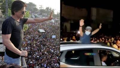 Die-hard Shah Rukh Khan fan pretends to be SRK outside Mannat, crowd goes berserk -  Watch