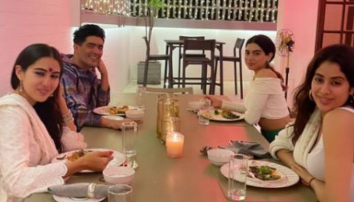 Sara Ali Khan, Janhvi Kapoor and Khushi enjoy pre-Diwali dinner with Manish Malhotra