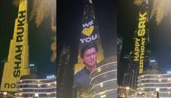 Dubai&#039;s Burj Khalifa illuminates on Shah Rukh Khan&#039;s birthday, becomes top trend due to fan love - Watch