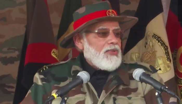 Our soldiers are 'suraksha kawach' of 'Maa Bharti': PM Narendra Modi in J&amp;K