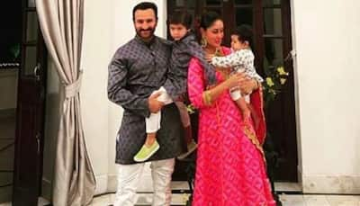 Kareena Kapoor adores little Jeh in family portrait, Saif Ali Khan twins with Taimur on Diwali!