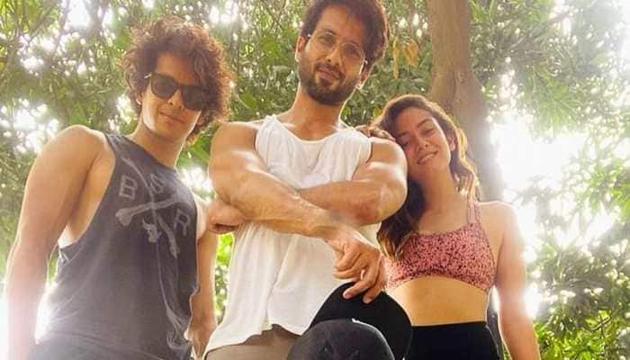 Mira Rajput, hubby Shahid Kapoor and Ishaan Khatter&#039;s train together, gruelling video session goes viral - Watch