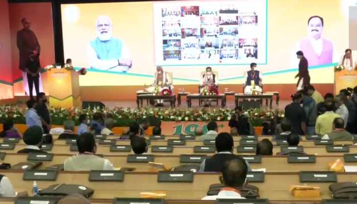 BJP national executive meet underway in Delhi; PM Narendra Modi, Amit Shah, Rajnath Singh attend 