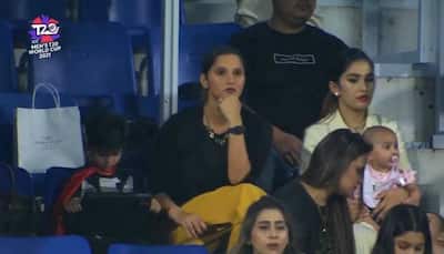 Watch: Sania Mirza cheer husband Shoaib Malik to whirlwind fifty against Scotland