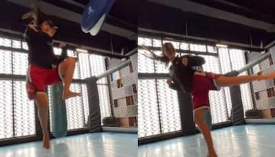 Disha Patani impresses rumoured beau Tiger Shroff with her killer 720 kick! - Watch