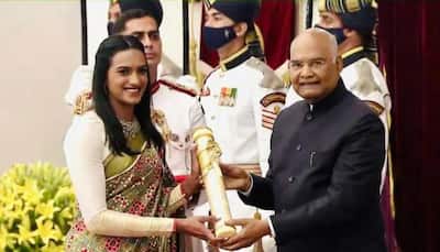 WATCH: Olympic medallist PV Sindhu honoured with Padma Bhushan