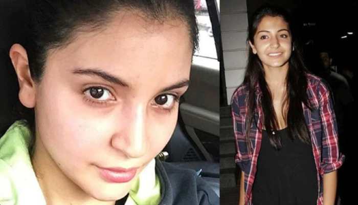 Bollywood actress and wife of Indian captain Virat Kohli, Anushka Sharma, looks stunning with our without make-up. (Source: Twitter)