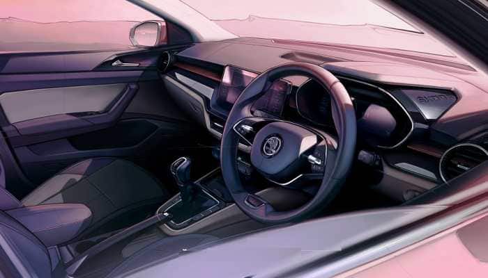 Upcoming Skoda Slavia cabin sketch unveiled, Offers glimpse of design and features