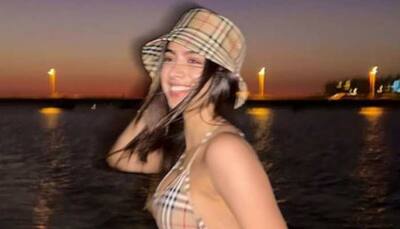 Khushi Kapoor drops smouldering pics in chequered bikini top, matching cloche hat!
