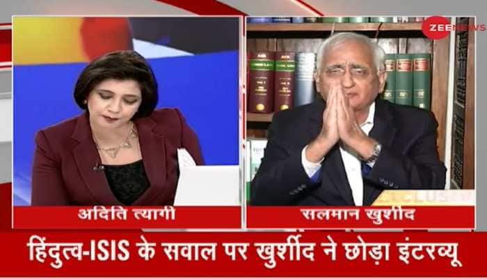 Grilled on Hindutva-ISIS comparison, Salman Khurshid walks out of Zee News discussion - Watch
