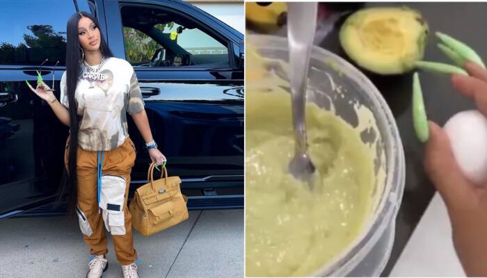 Cardi B breaks egg in a weird way in viral video, netizens are perplexed