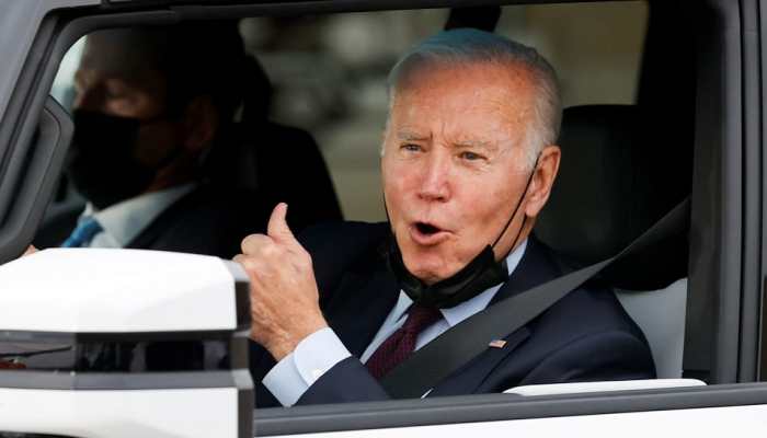 &#039;These suckers are something else&#039; says President Joe Biden after speeding in an electric Hummer: Watch