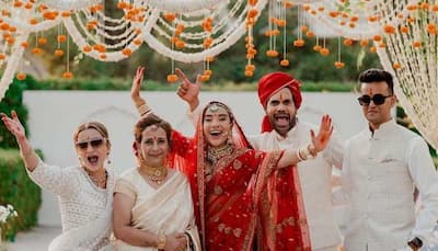 Patralekhaa's sister teases UNSEEN pics from PatRaj wedding, Rajkummar Rao can't be happier!