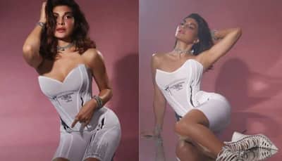 Jacqueline Fernandez oozes oomph in sexy white corset, sporty cycling shorts - In Pics