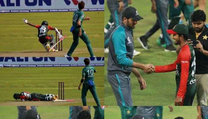 Shaheen Shah Afridi apologises to Bangladesh batter Afif Hussain for hitting with a throw