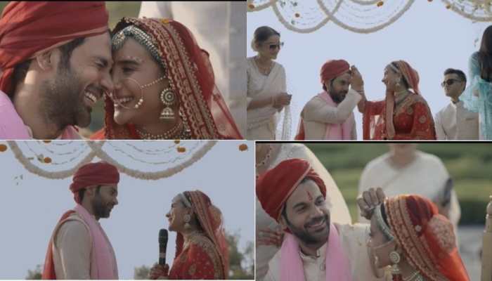 Rajkummar Rao asks Patralekhaa to apply sindoor on his forehead in wedding video – Watch! 