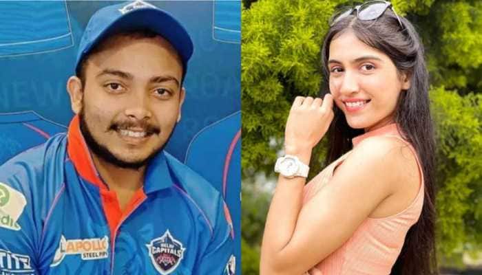 Team India opener Prithvi Shaw (left) and his rumored girlfriend Prachi Singh, who posted some sizzling pictures on Instagram. (Source: Twitter)
