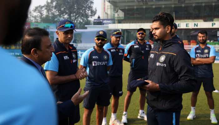 Watch: Shreyas Iyer get his maiden Test cap from Sunil Gavaskar before Kanpur Test against New Zealand