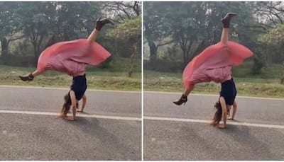 Amazing! Girl does cartwheel in high heels, leaves netizens stunned