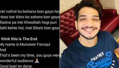 This is the end: Comedian Munawar Faruqui after 12 shows get cancelled, fans say 'don't give up'