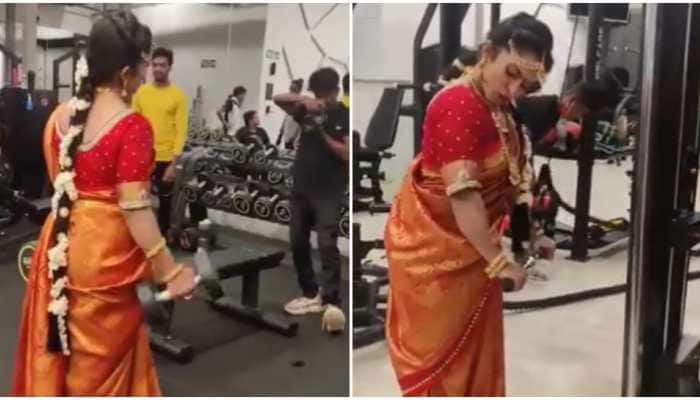 &#039;Dulhan&#039; does hardcore gym workout in pre-wedding shoot, Twitter reacts