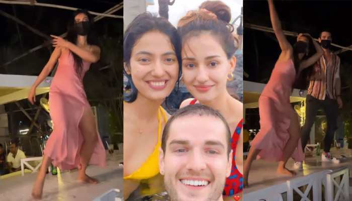 Disha Patani&#039;s sister Khushboo&#039;s sizzling dance on top of a table in Goa goes viral - Watch