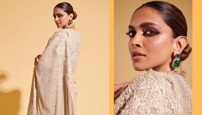 Deepika Padukone looks exquisite in white saree by Pakistani designer Faraz Manan - Check pics