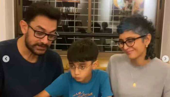 Aamir Khan, ex-wife Kiran Rao celebrate son Azad&#039;s birthday, actor&#039;s son Junaid from first wife Reena Dutta also spotted