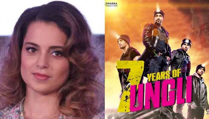 Ouch! Kangana Ranaut cropped out of Karan Johar&#039;s &#039;Ungli&#039; poster on 7th anniversary, fans react!