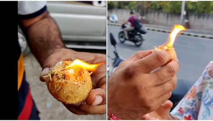 Fiery Panipuri! After lit Paan here comes the flaming Golgappa- Watch