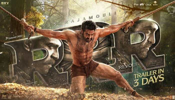 Jr NTR&#039;s ferocious look as &#039;Bheem&#039; steams up &#039;RRR&#039; poster