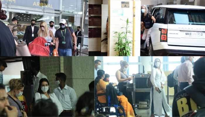 Katrina Kaif-Vicky Kaushal wedding: Kat&#39;s siblings spotted at Mumbai  airport, another sister Natasha lands in Jaipur | People News | Zee News