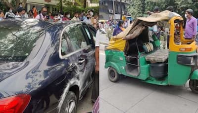 Speeding Mercedes Benz crashes into multiple vehicles in Bengaluru, one dead