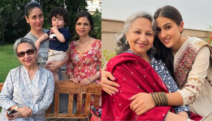 Sara Ali Khan, Kareena Kapoor wish Sharmila Tagore on her birthday: Pics