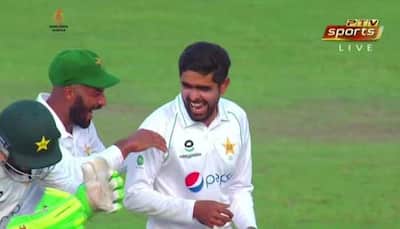 BAN vs PAK: Pakistan captain Babar Azam picks maiden Test wicket — WATCH