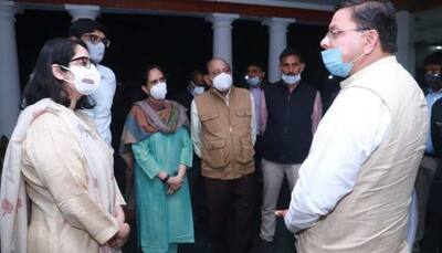 Uttarakhand CM Pushkar Dhami meets Gen Bipin Rawat's family after his death