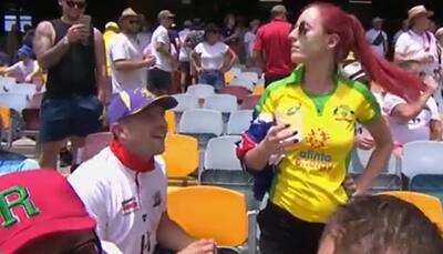 Ashes 2021-22: England fan proposes his Australian girlfriend in stands during 1st Test - WATCH