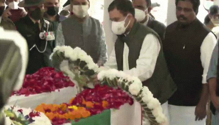 Amit Shah, NSA, Rahul Gandhi, AK Antony pay last respects to CDS Bipin Rawat, his wife