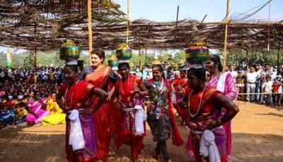 Priyanka Gandhi Vadra dances with tribal women in Goa; Watch
